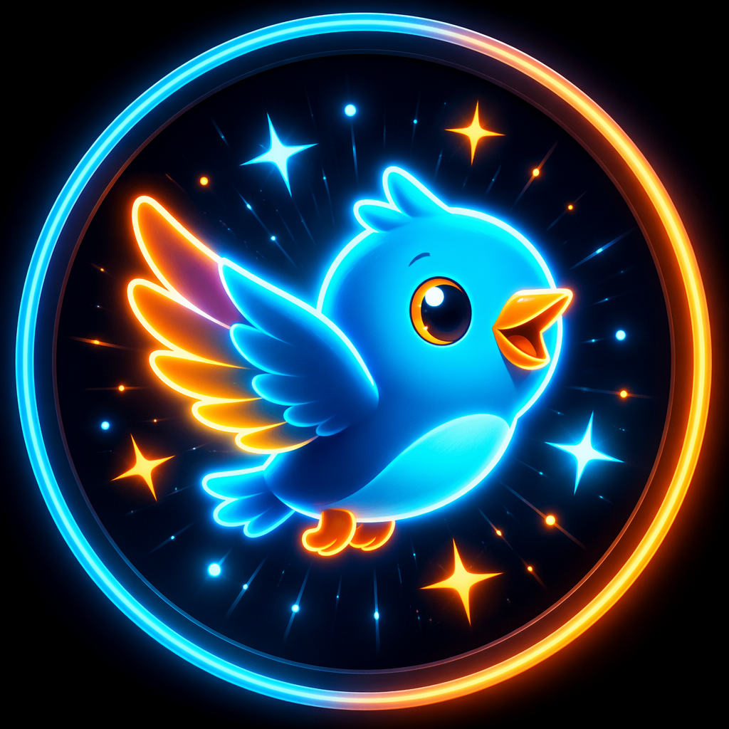 Flappy Bird neon icon