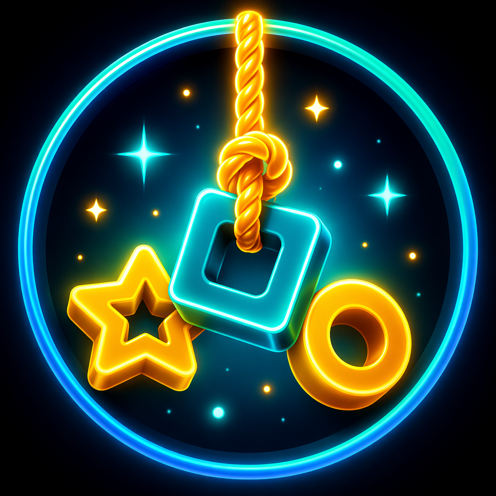Hangman neon icon